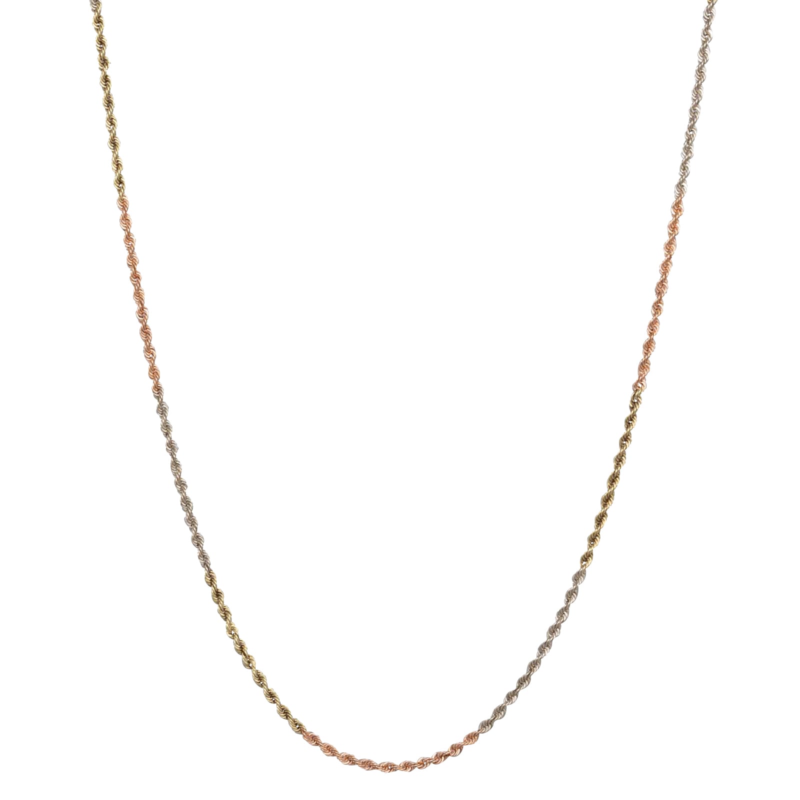 Three Tone Antique Rope Chain