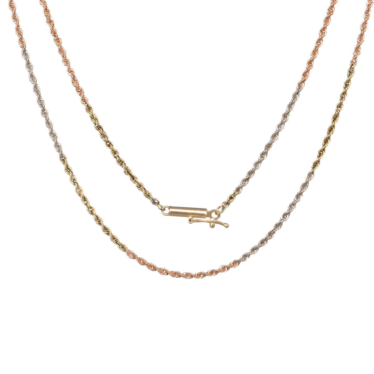 Three Tone Antique Rope Chain