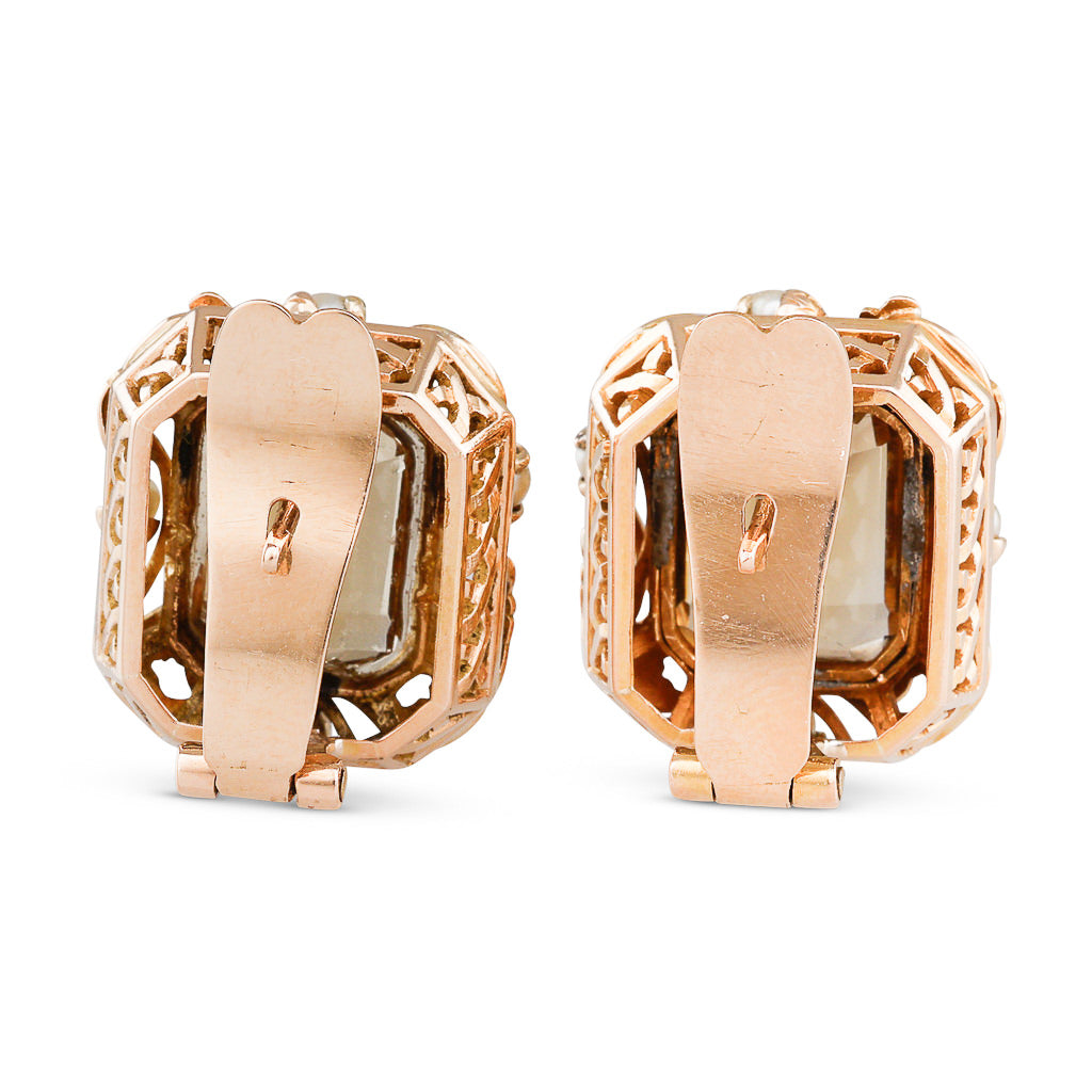 Antique Citrine Earrings