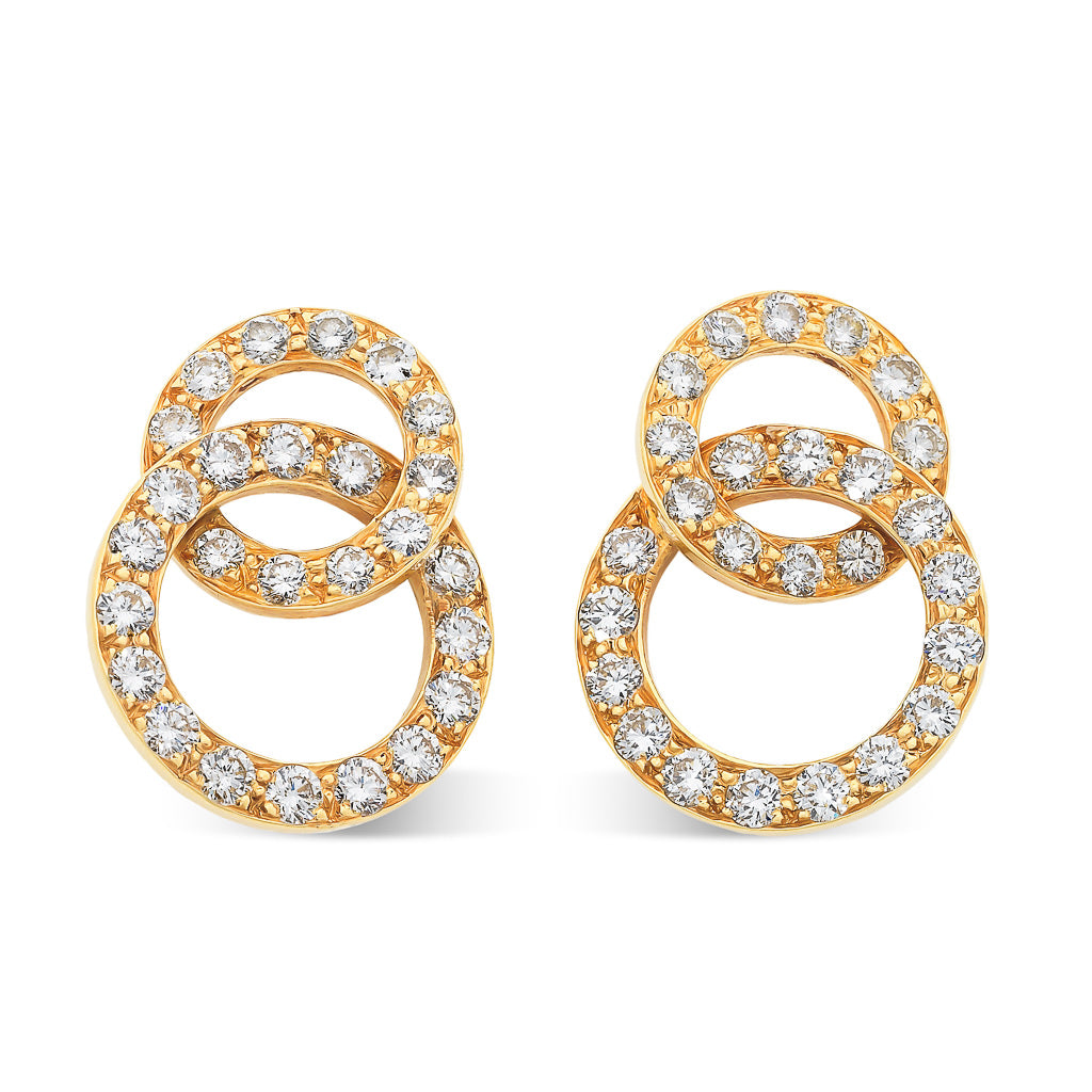 Circular Diamond Earrings
