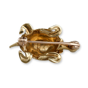 Gold Turtle Brooch