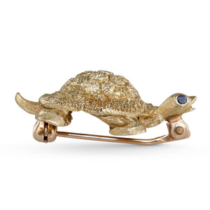 Gold Turtle Brooch