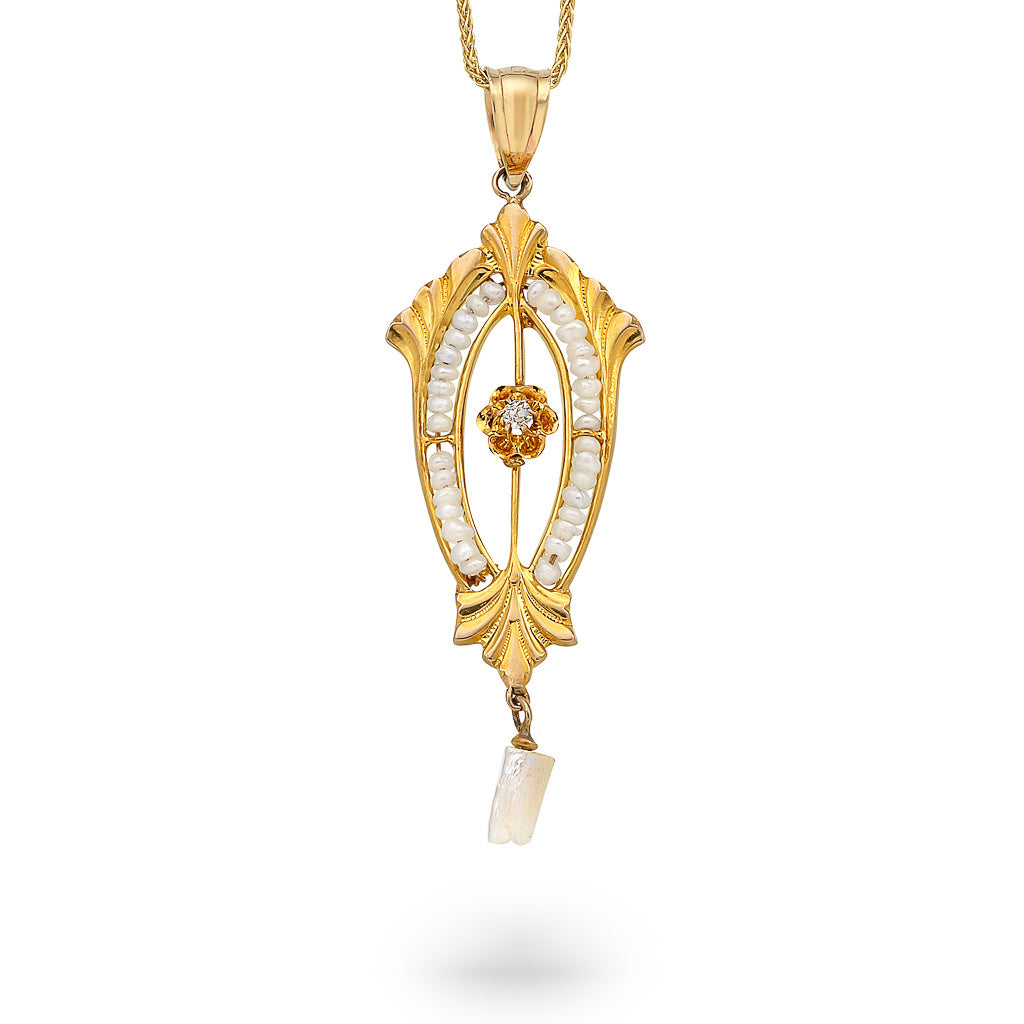 Pearl and Diamond Pendant