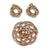 Gold Earrings and Brooch
