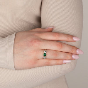 Diamond and Emerald Ring