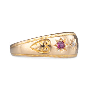 Ruby & Diamond Gypsy Set Ring