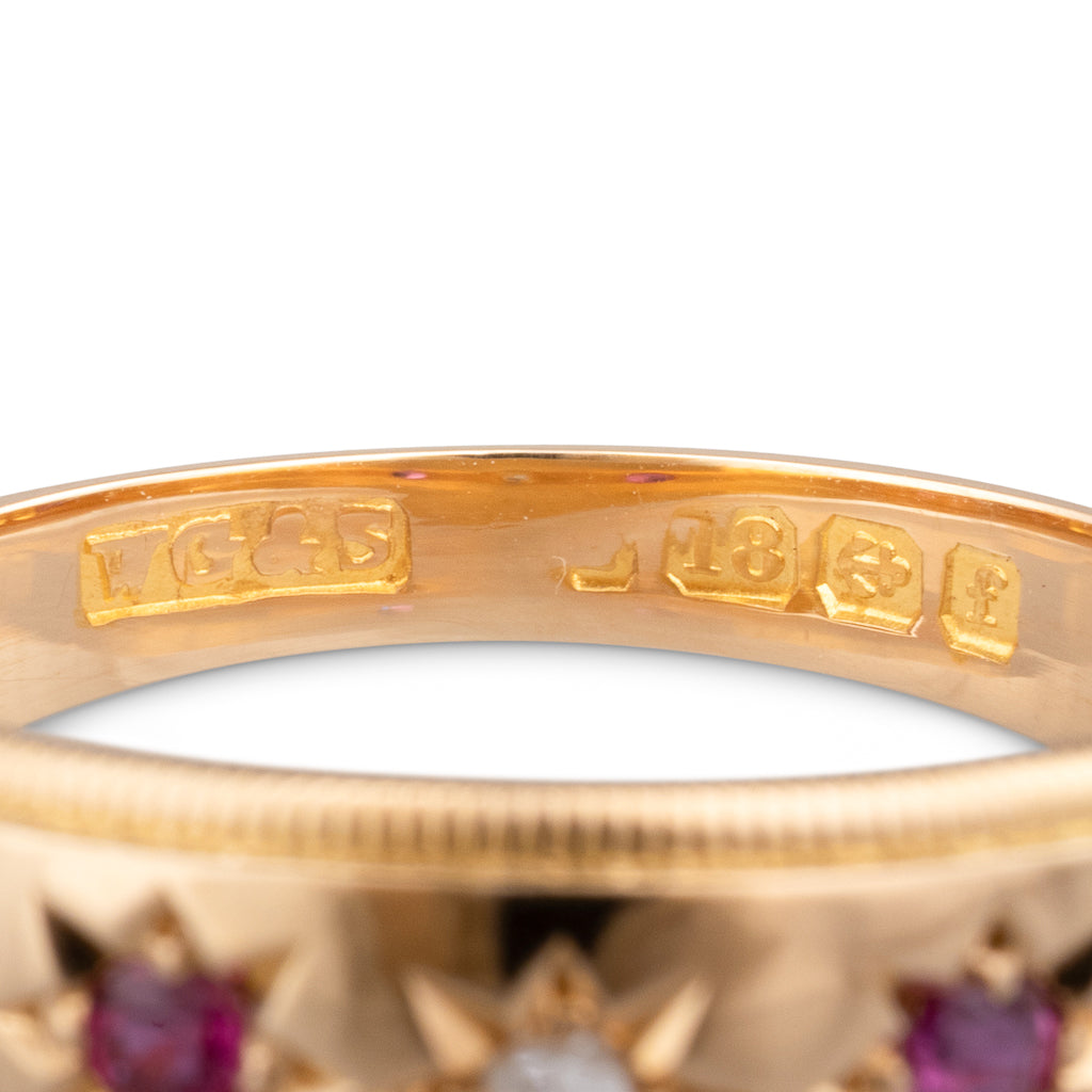 Ruby & Diamond Gypsy Set Ring