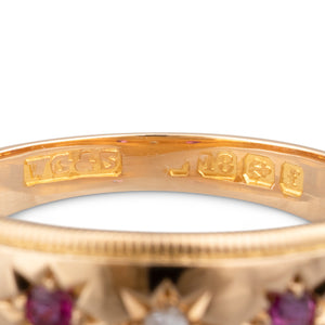 Ruby & Diamond Gypsy Set Ring