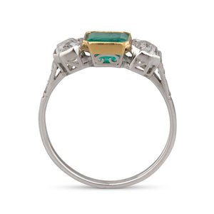 Antique Emerald and Diamond Ring