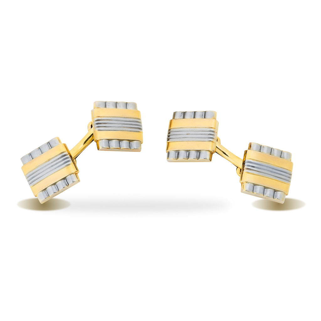 Two Tone Gold Cufflinks