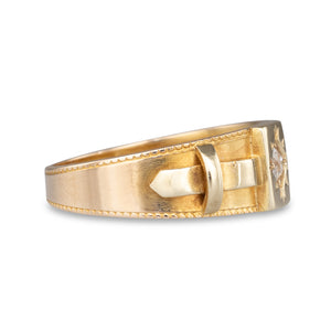 Gold and Diamond Buckle Ring