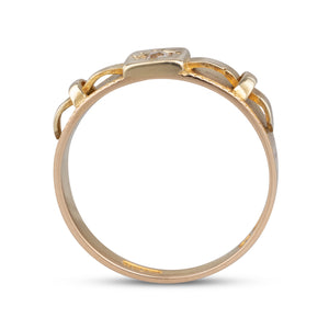 Gold and Diamond Buckle Ring