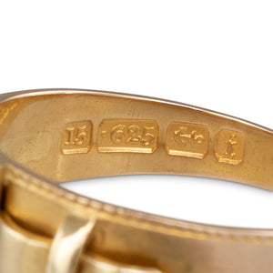 Gold and Diamond Buckle Ring
