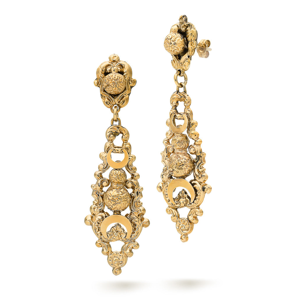 Antique European Drop Earrings
