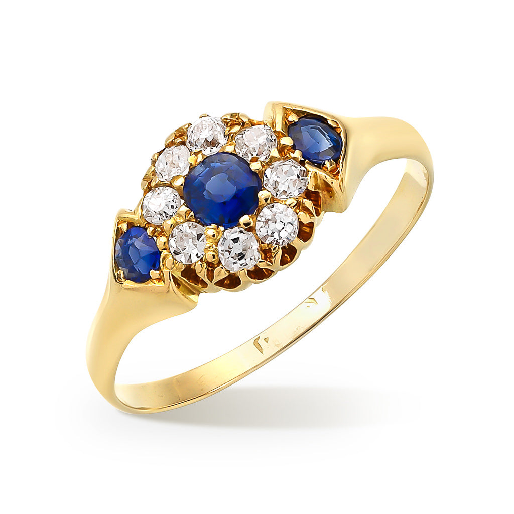 Antique Sapphire and Diamond Ring