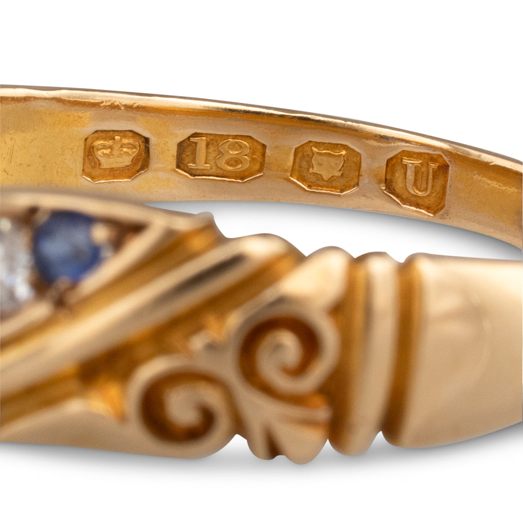 Antique Sapphire and Diamond Ring