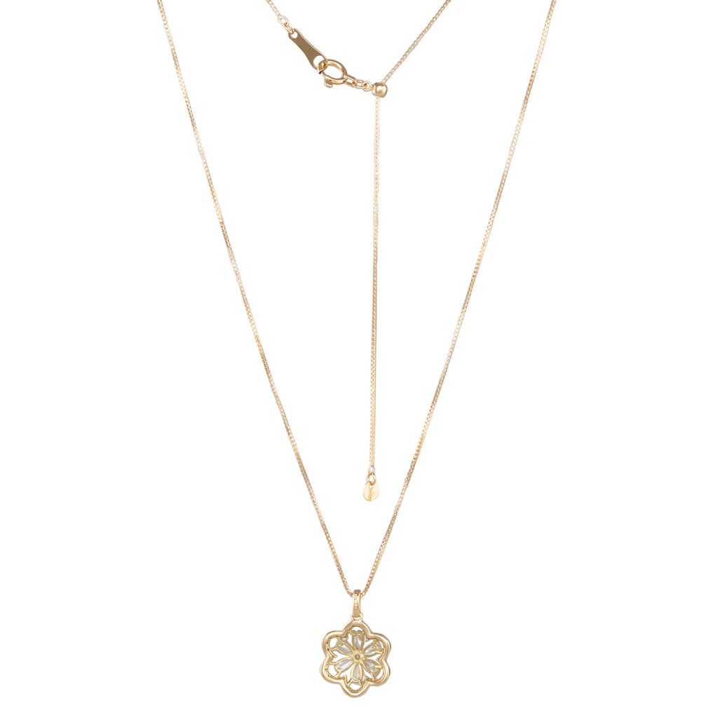 Diamond Flower Pendant