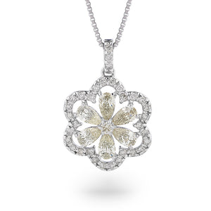 Diamond Flower Pendant