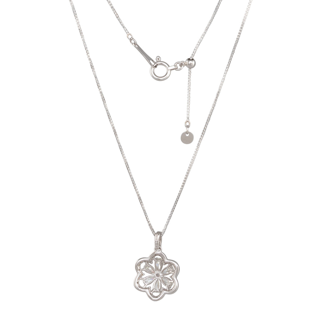 Diamond Flower Pendant