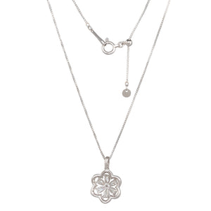 Diamond Flower Pendant