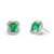 Emerald and Diamond Stud Earrings
