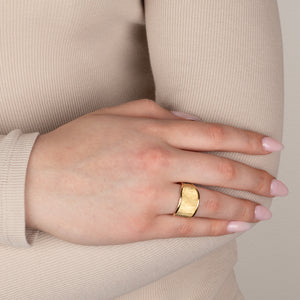 Brushed Gold Ring
