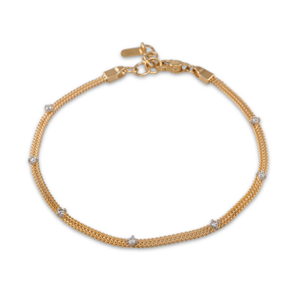 Fine Chain Bracelet with Diamonds