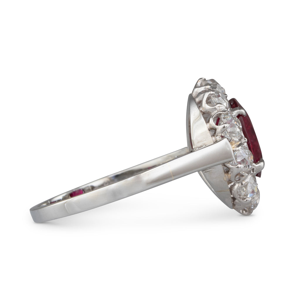 Antique 2.58ct Ruby & Diamond Ring