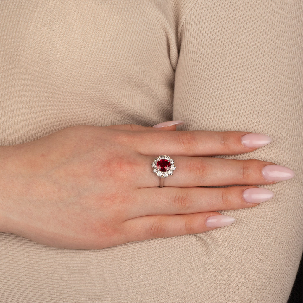 Antique 2.58ct Ruby & Diamond Ring