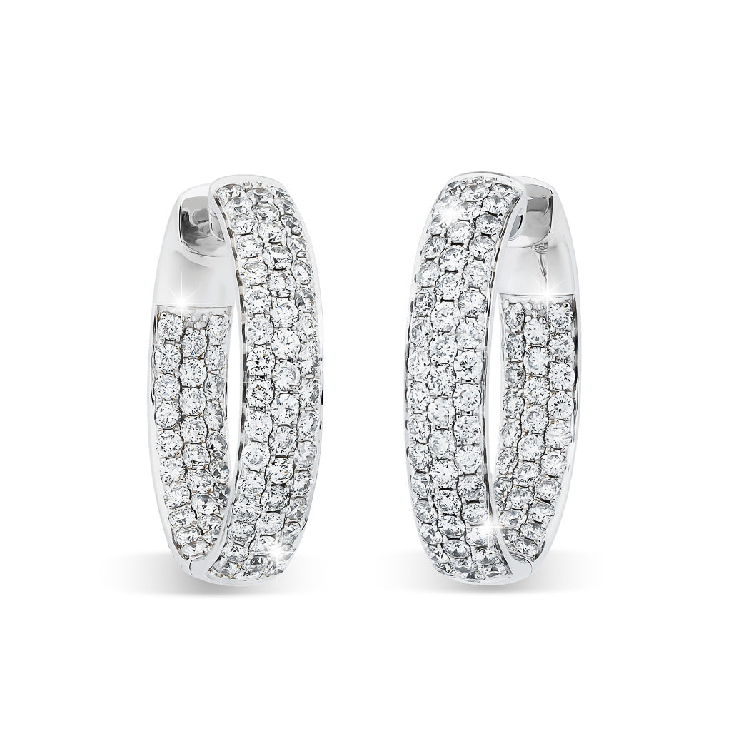 Diamond Hoop Earrings