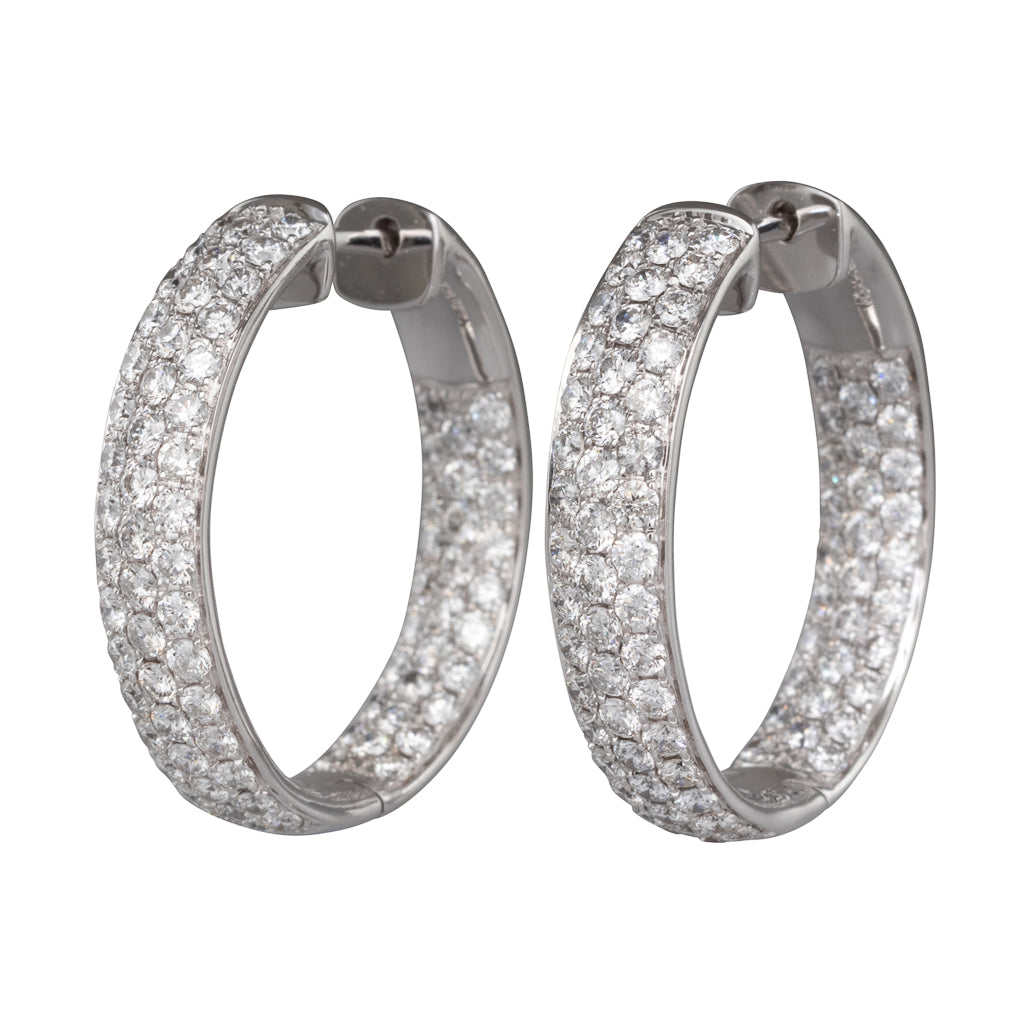 Diamond Hoop Earrings