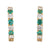 Emerald and Diamond Hoops