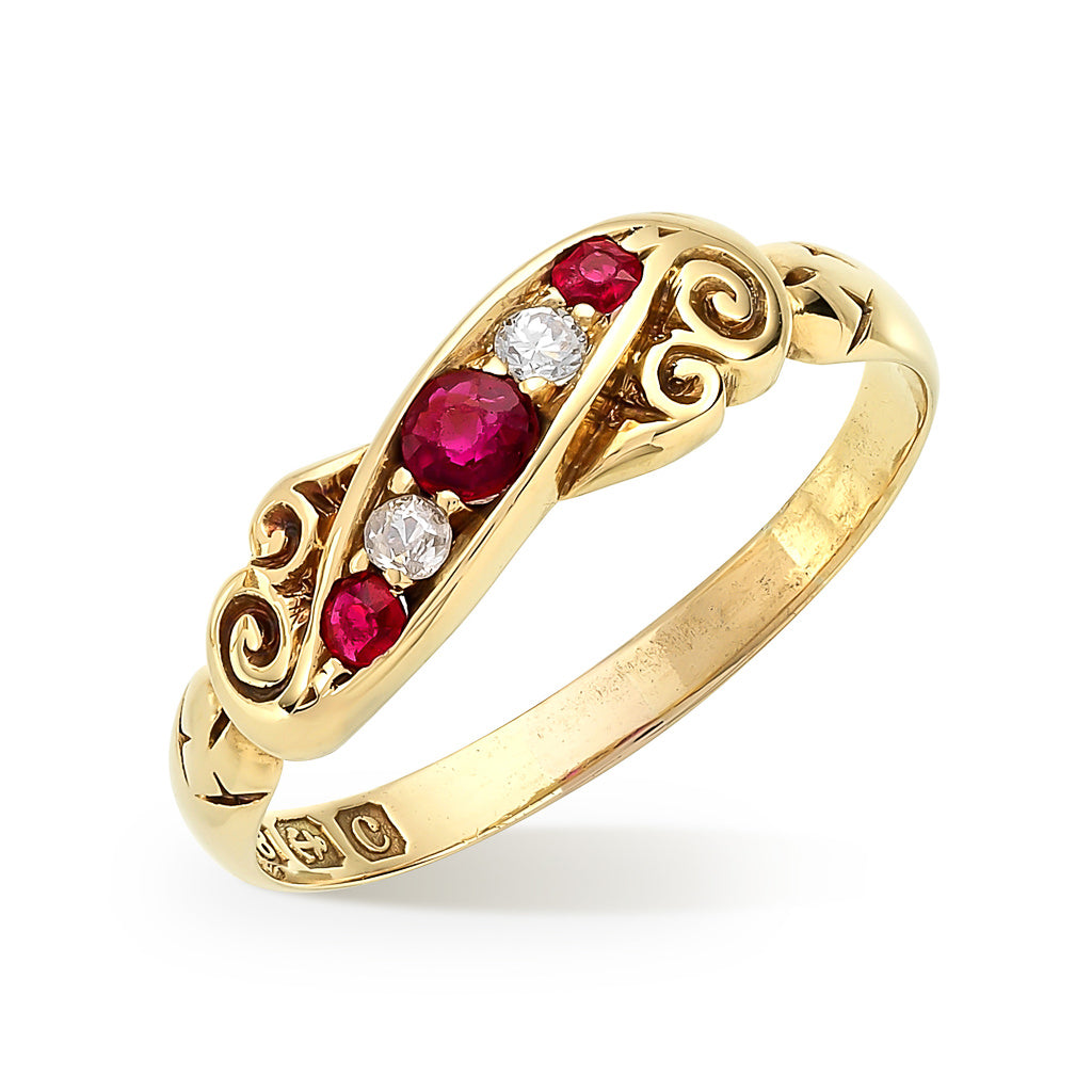 Antique Ruby and Diamond Ring