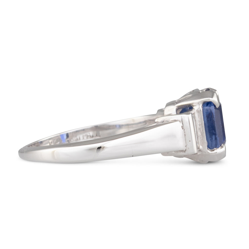 Unheated Sapphire and Diamond Ring