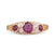Ruby and Diamond Half Hoop Ring