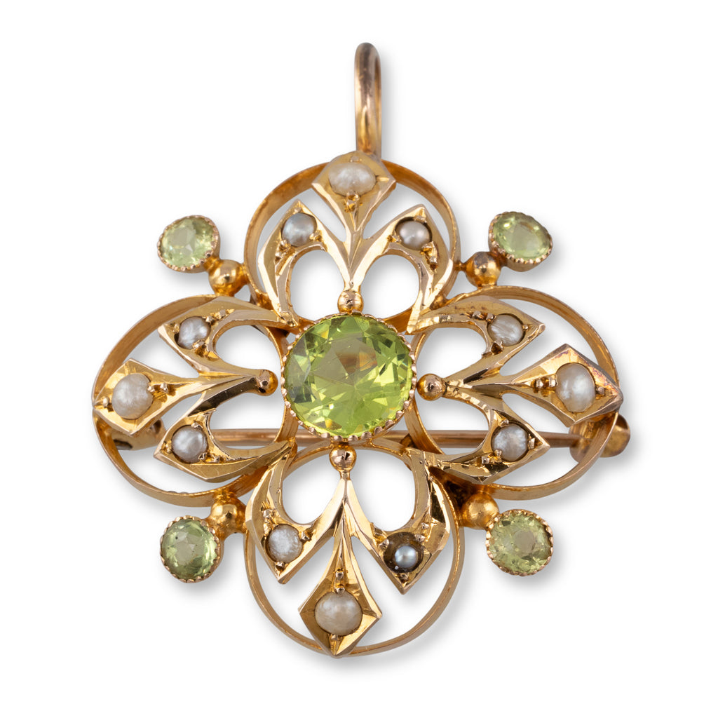 Antique Peridot Brooch
