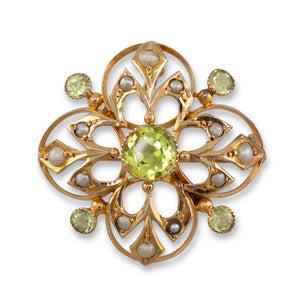 Antique Peridot Brooch