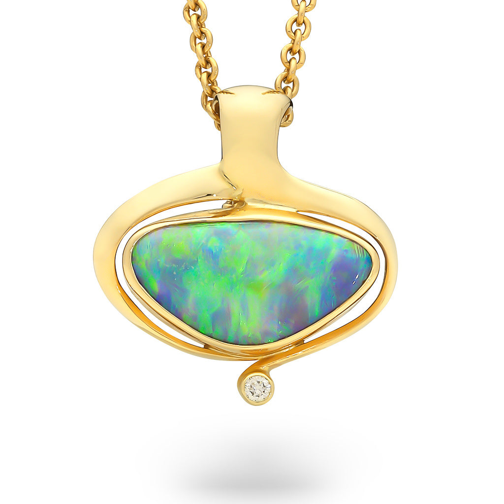 Boulder Opal & Diamond Enhancer