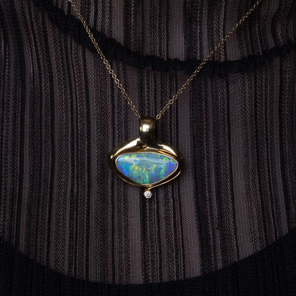 Boulder Opal & Diamond Enhancer