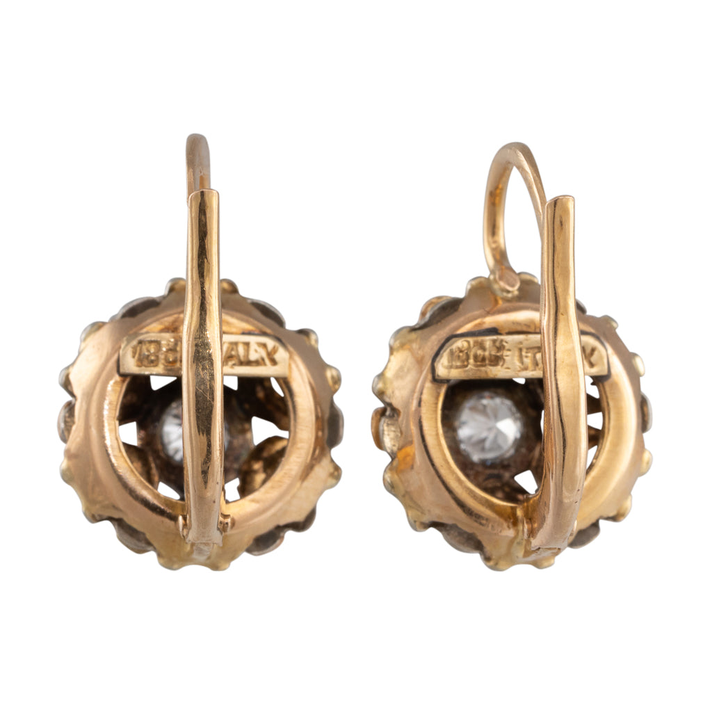 Two Tone Diamond Earrings