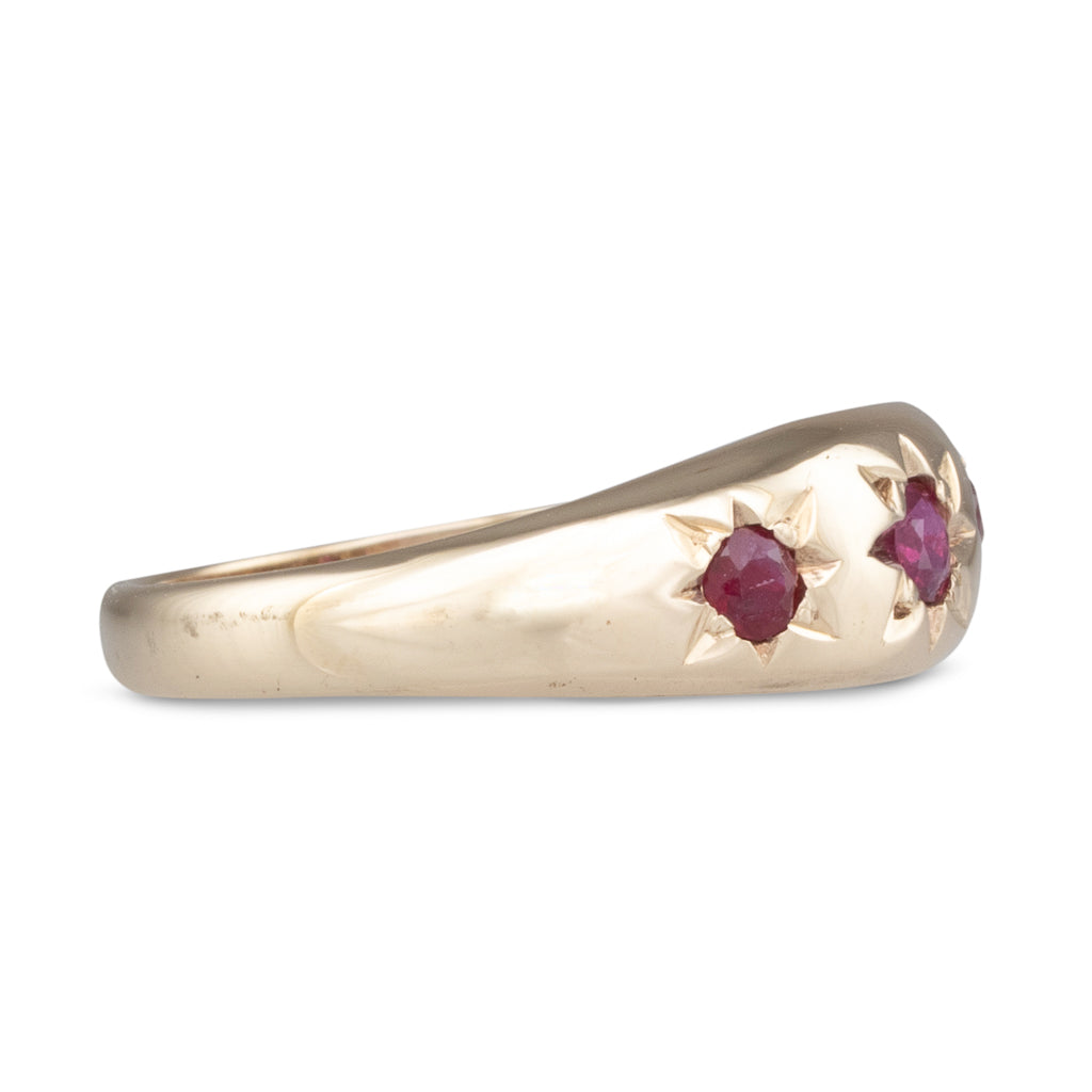A Ruby Gypsy Set Ring