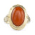 An Oval Coral Ring