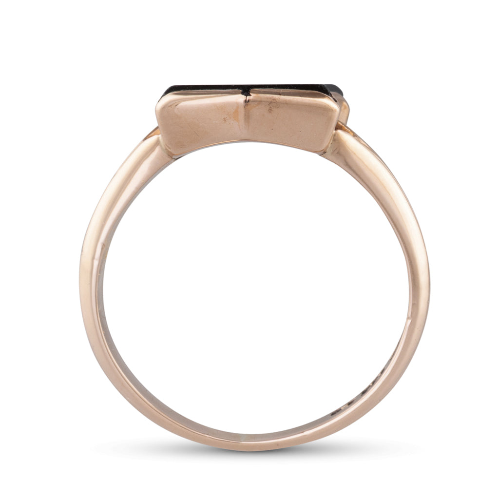 Onyx Shield Signet Ring