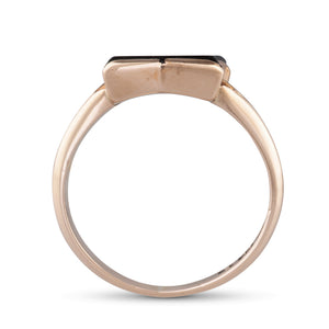 Onyx Shield Signet Ring