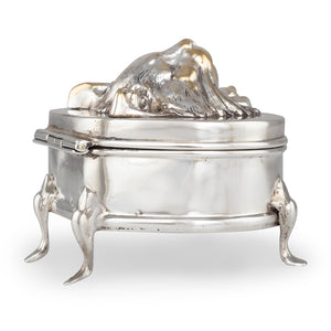 A Silver Cat Trinket Box