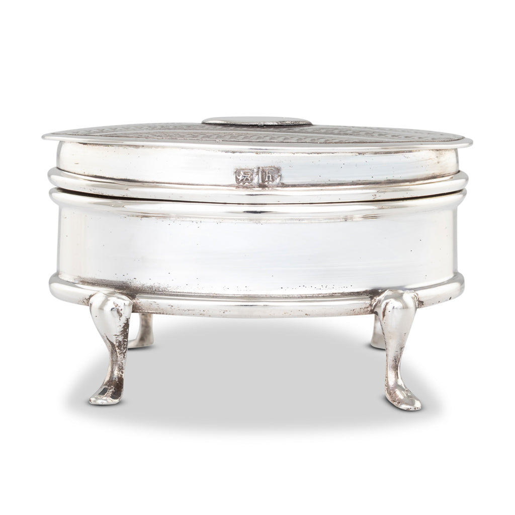 A Silver Oval Trinket Box