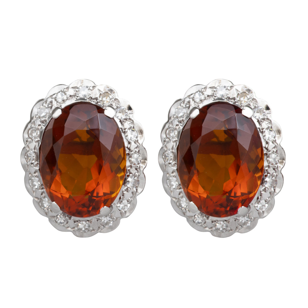 Diamond & Garnet Earrings