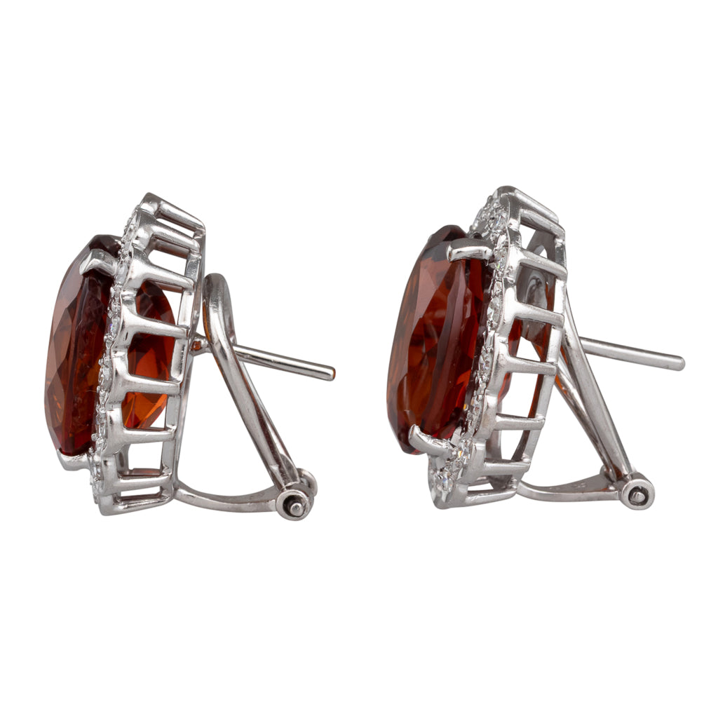Diamond & Garnet Earrings