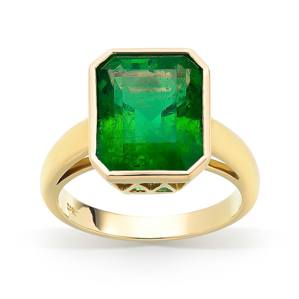 6.36ct Zambian Emerald Ring