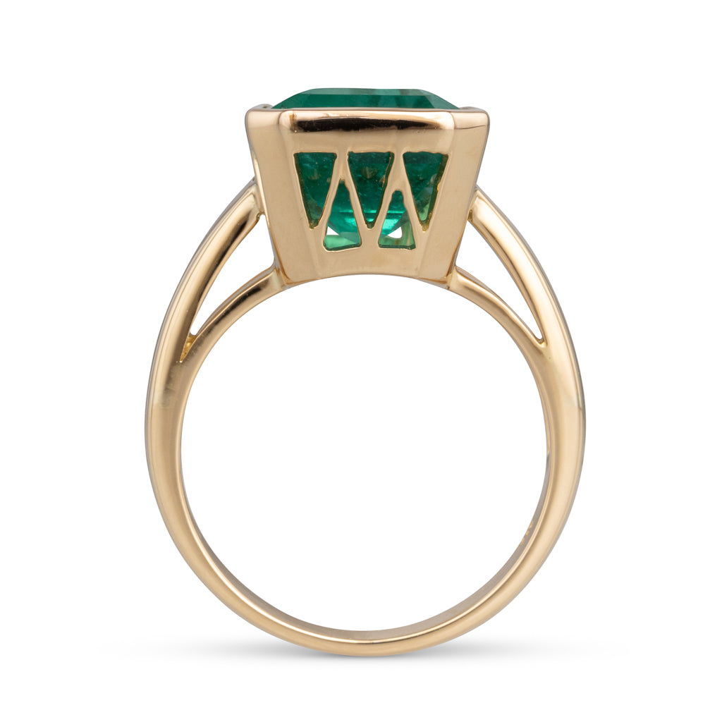 6.36ct Zambian Emerald Ring